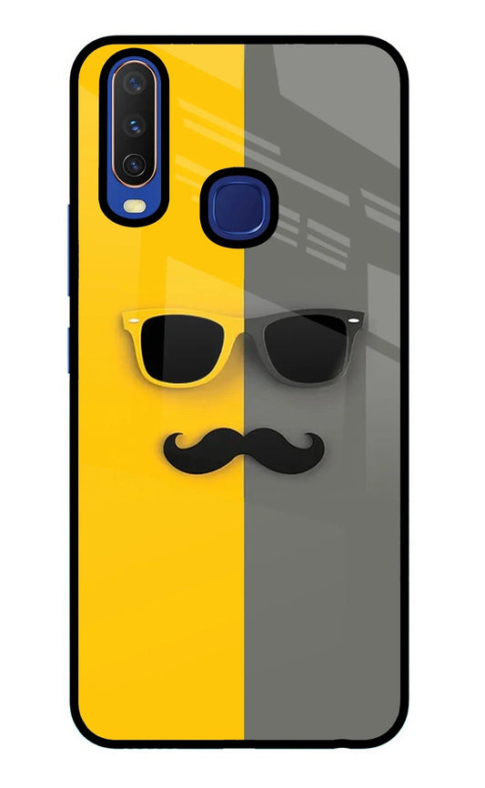 Sunglasses with Mustache Vivo Y11/Y12/U10 Back Cover