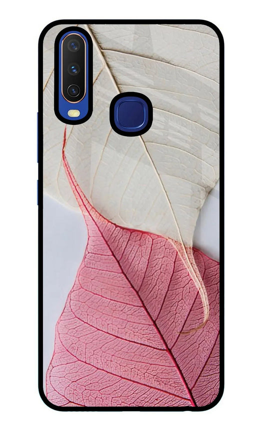 White Pink Leaf Vivo Y11/Y12/U10 Back Cover