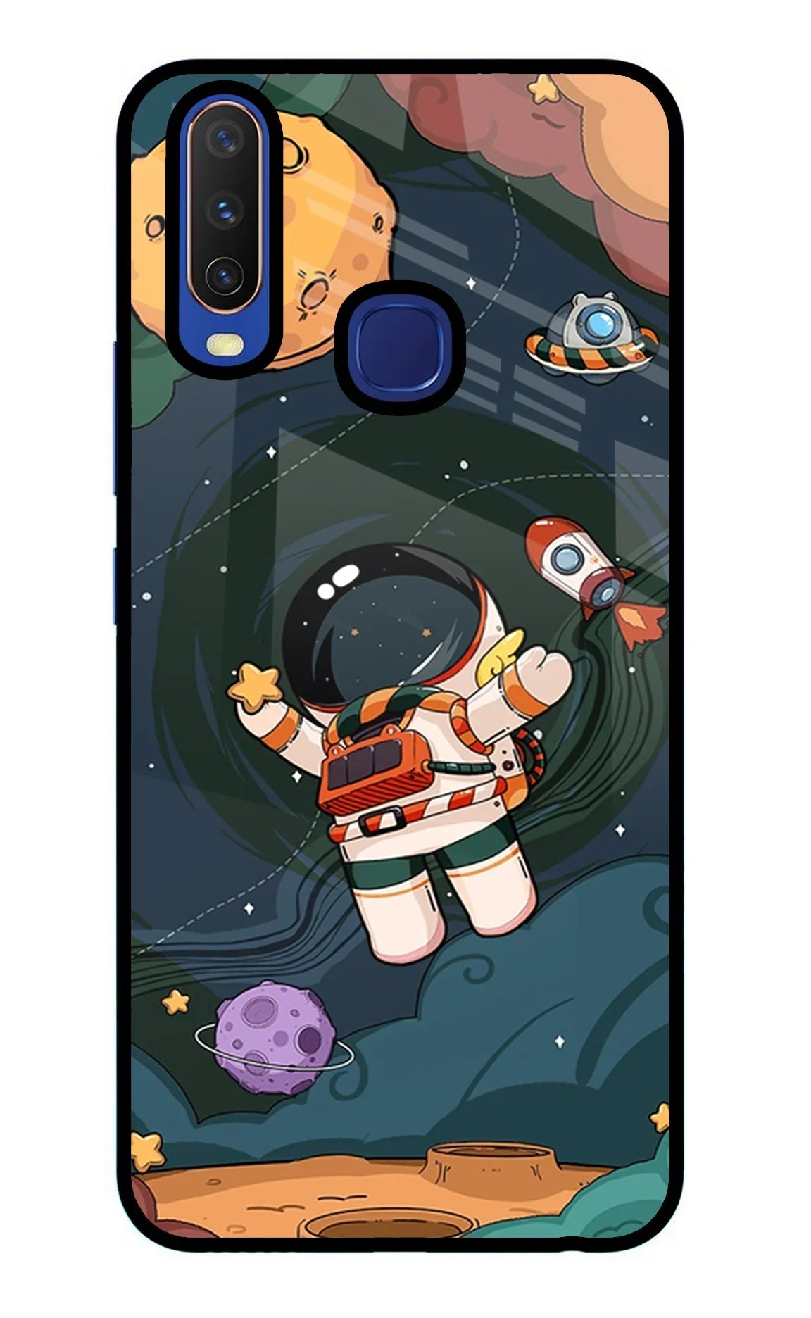 Cartoon Astronaut Vivo Y11/Y12/U10 Back Cover