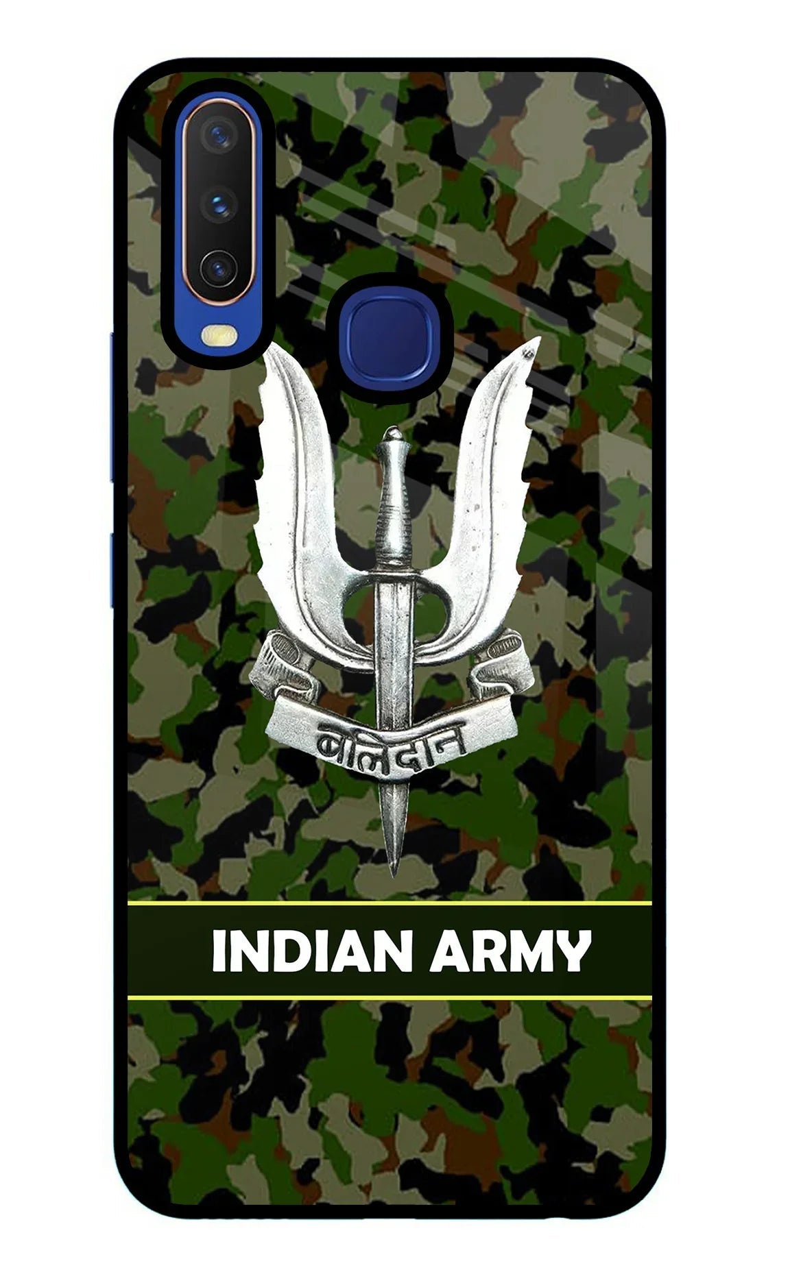 Balidan Indian Logo Vivo Y11/Y12/U10 Glass Case