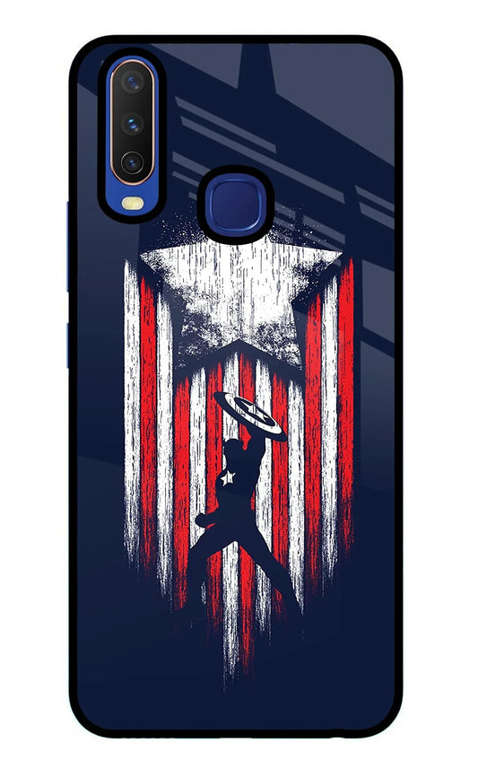 Captain America Marvel Art Vivo Y11/Y12/U10 Glass Case