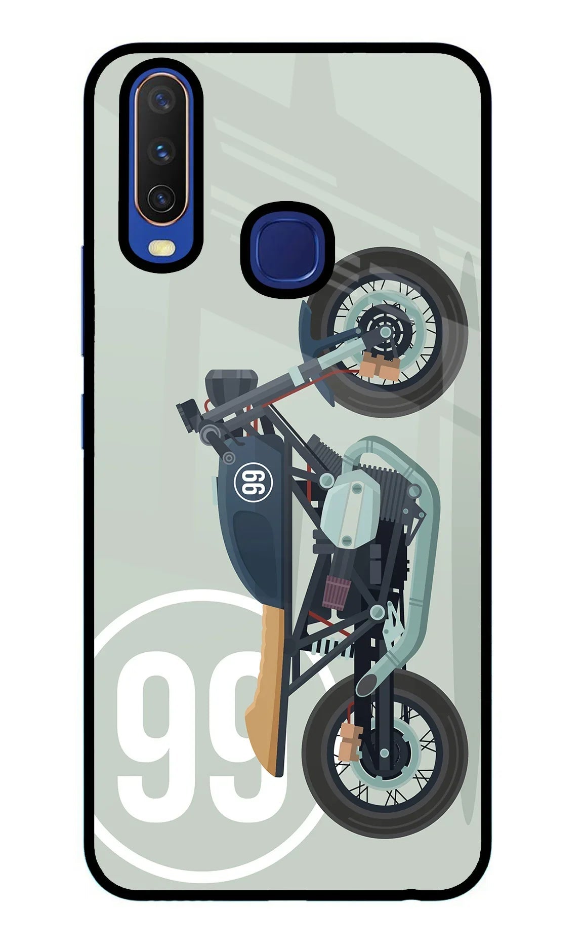Classic Cafe Racer 99 Vivo Y11/Y12/U10 Glass Case