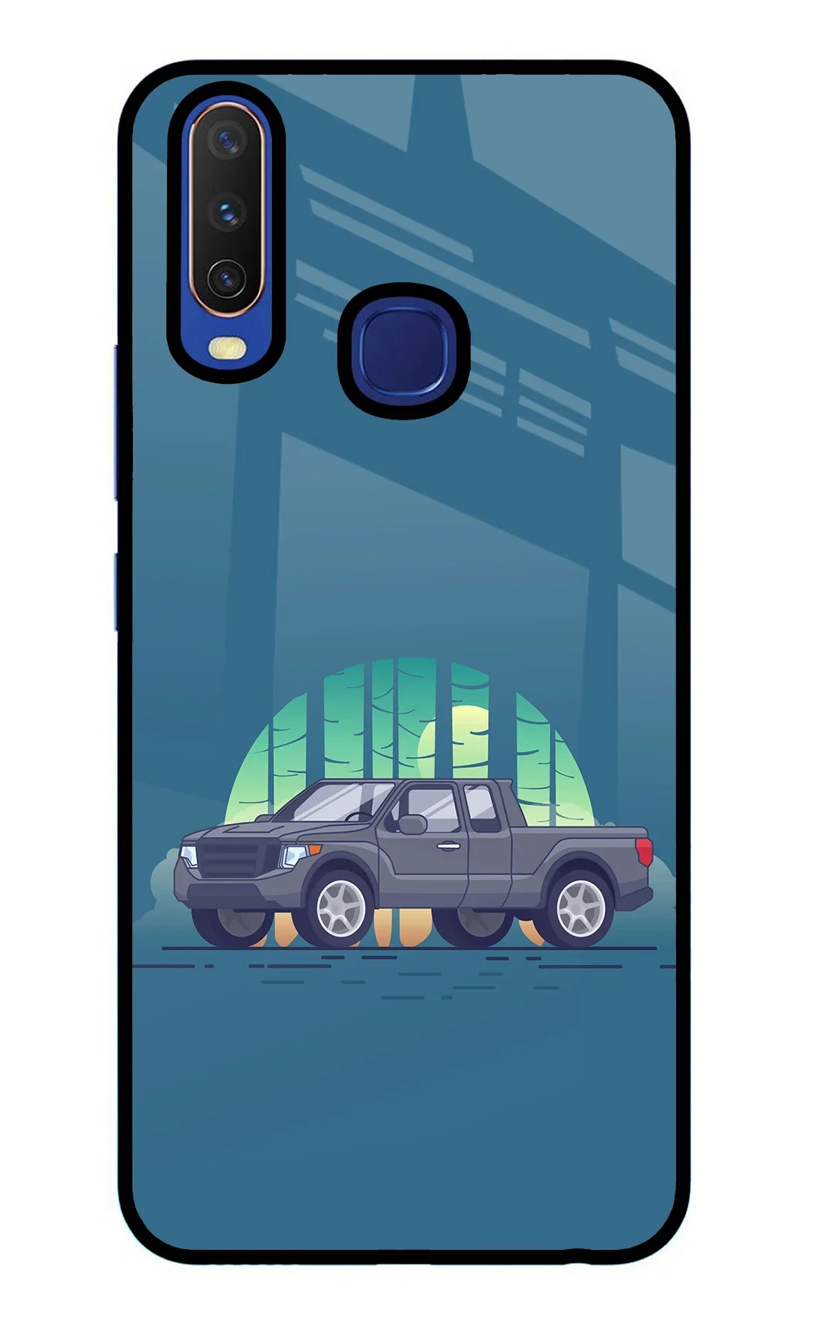 Retro Garage Vibe Vivo Y11/Y12/U10 Glass Case