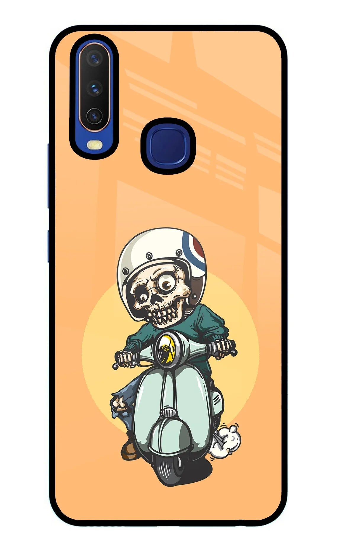 Undead Biker Vivo Y11/Y12/U10 Glass Case
