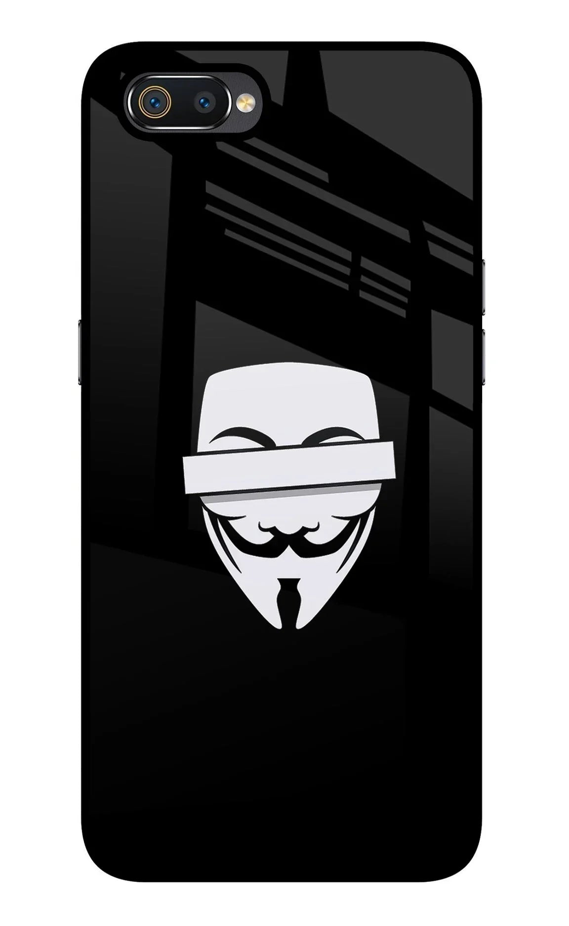Anonymous Face Realme C2 Glass Case