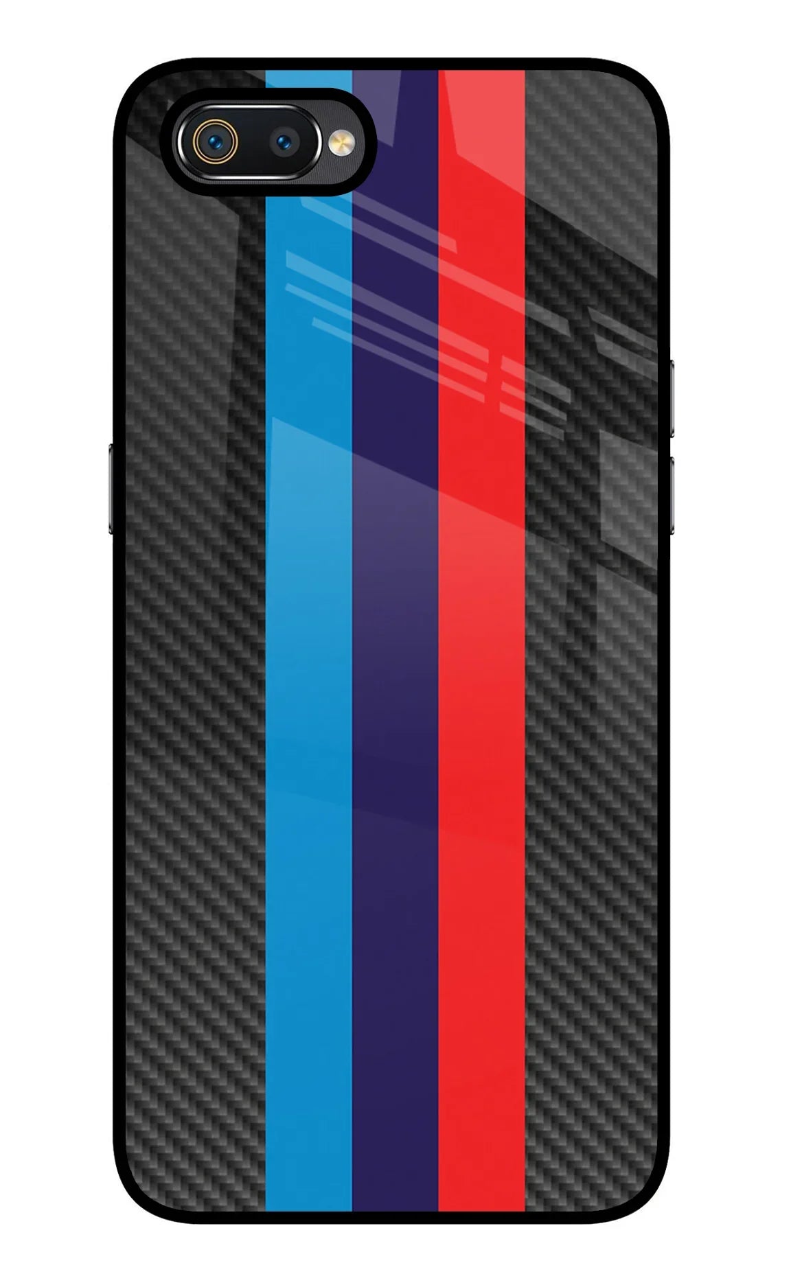 BMW Stripes Pattern Realme C2 Glass Case
