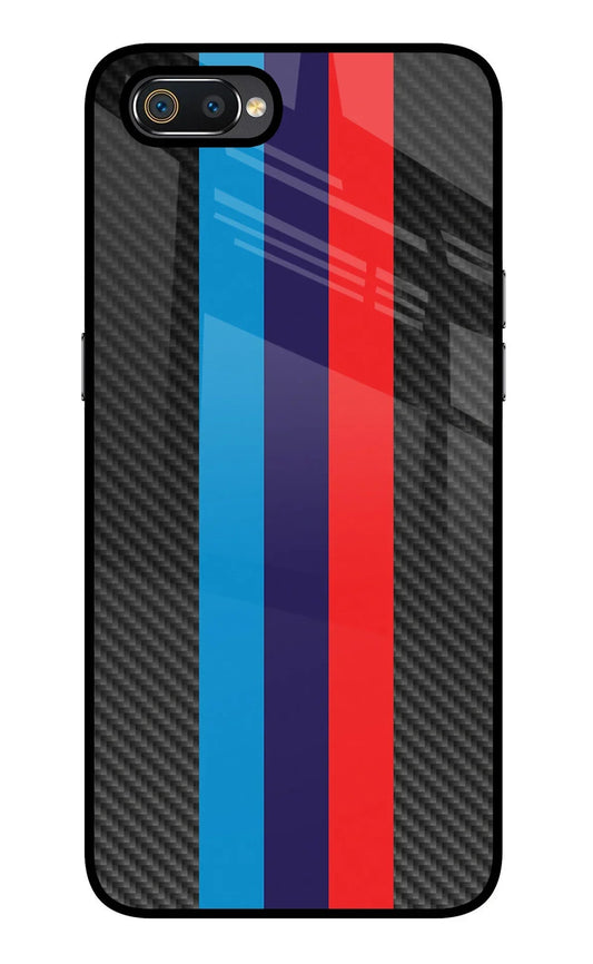 BMW Stripes Pattern Realme C2 Glass Case