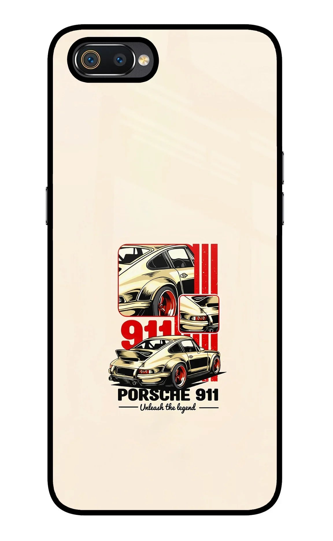 Classic Porsche 911 Realme C2 Glass Case