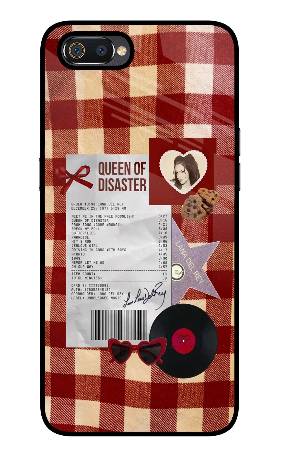 Queen of Disaster Realme C2 Glass Case