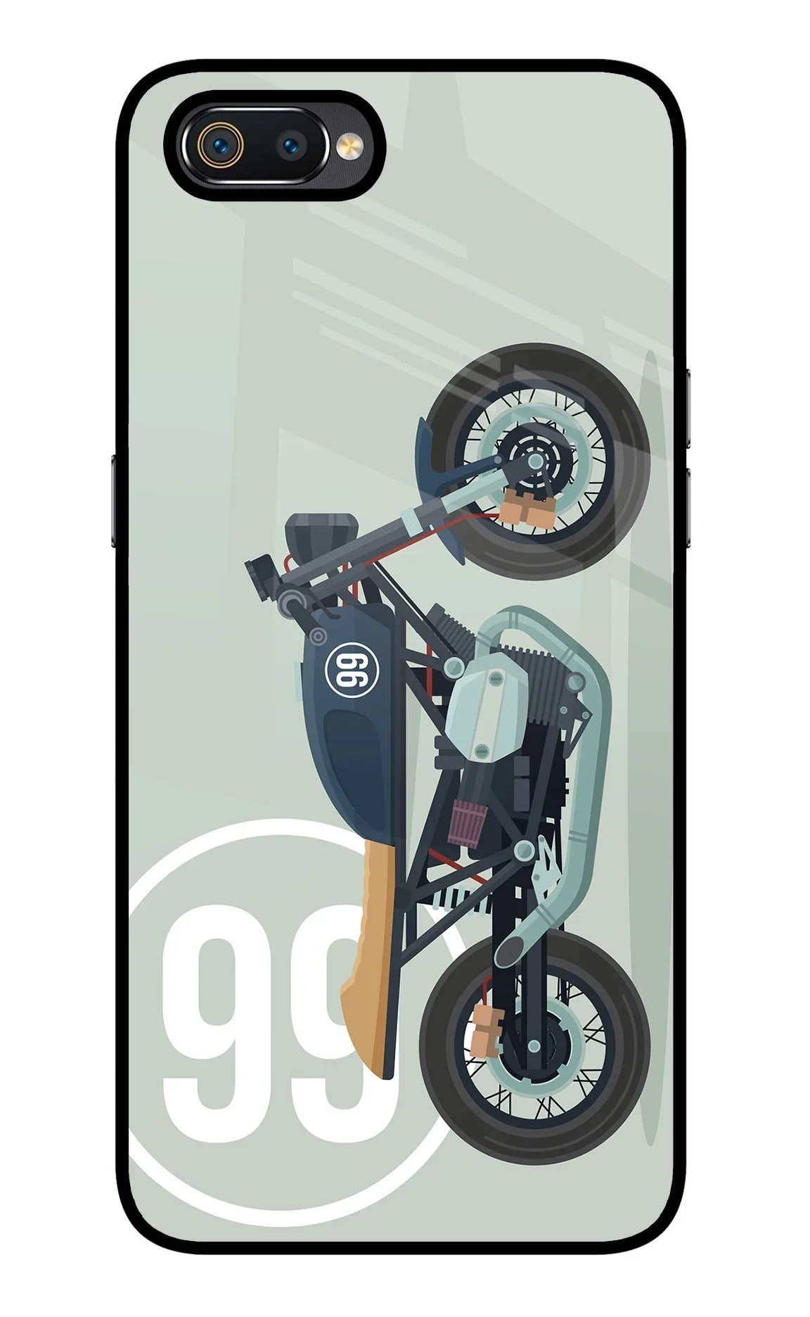 Classic Cafe Racer 99 Realme C2 Glass Case