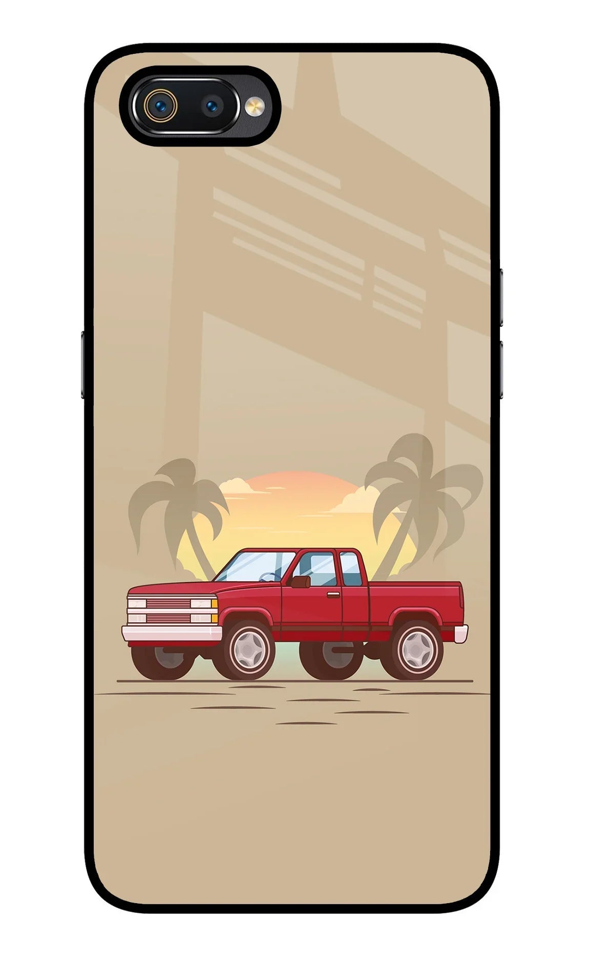 Desert Classic Drive Realme C2 Glass Case