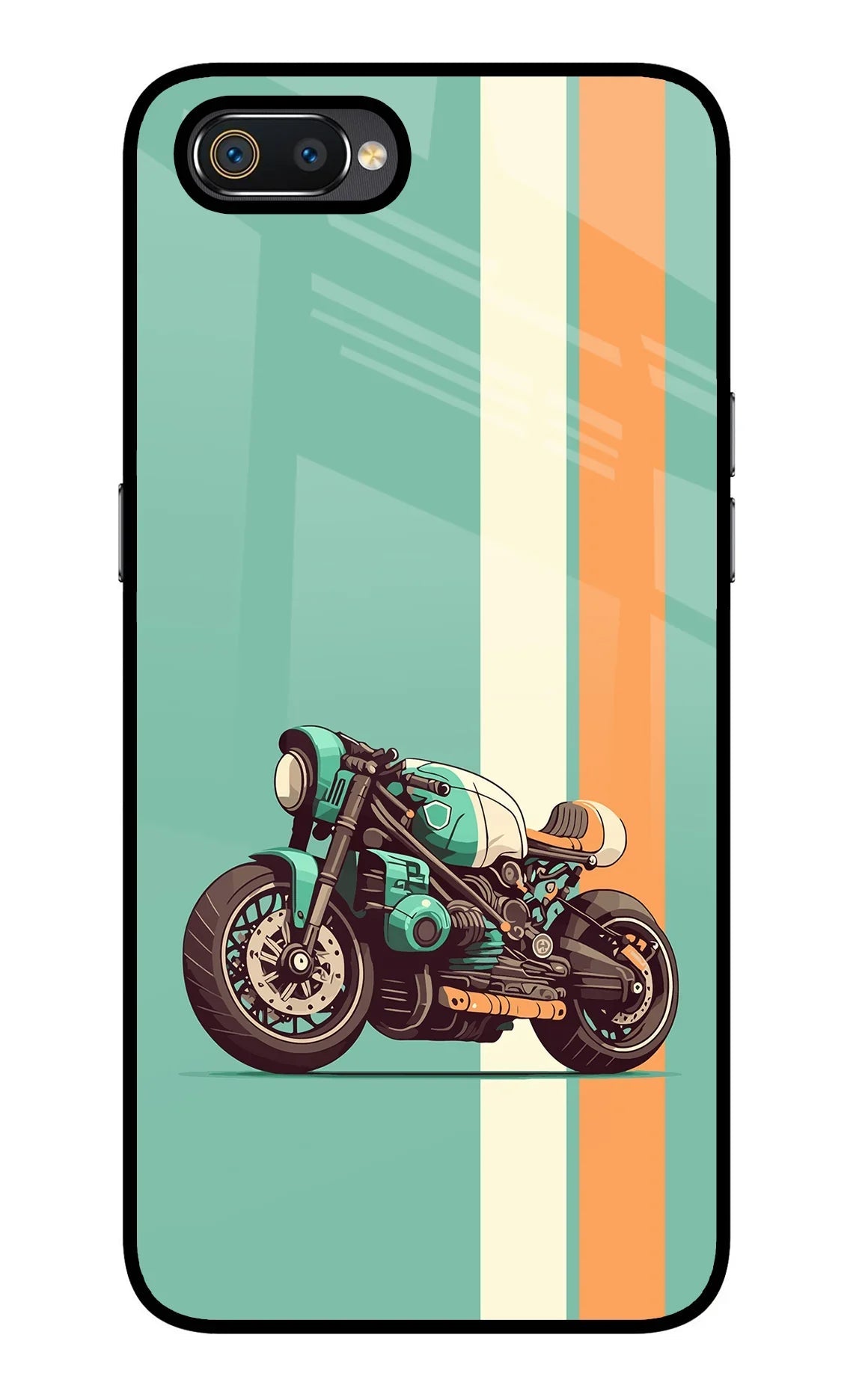 Striped Moto Drift Realme C2 Glass Case