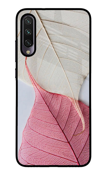 White Pink Leaf Mi A3 Back Cover
