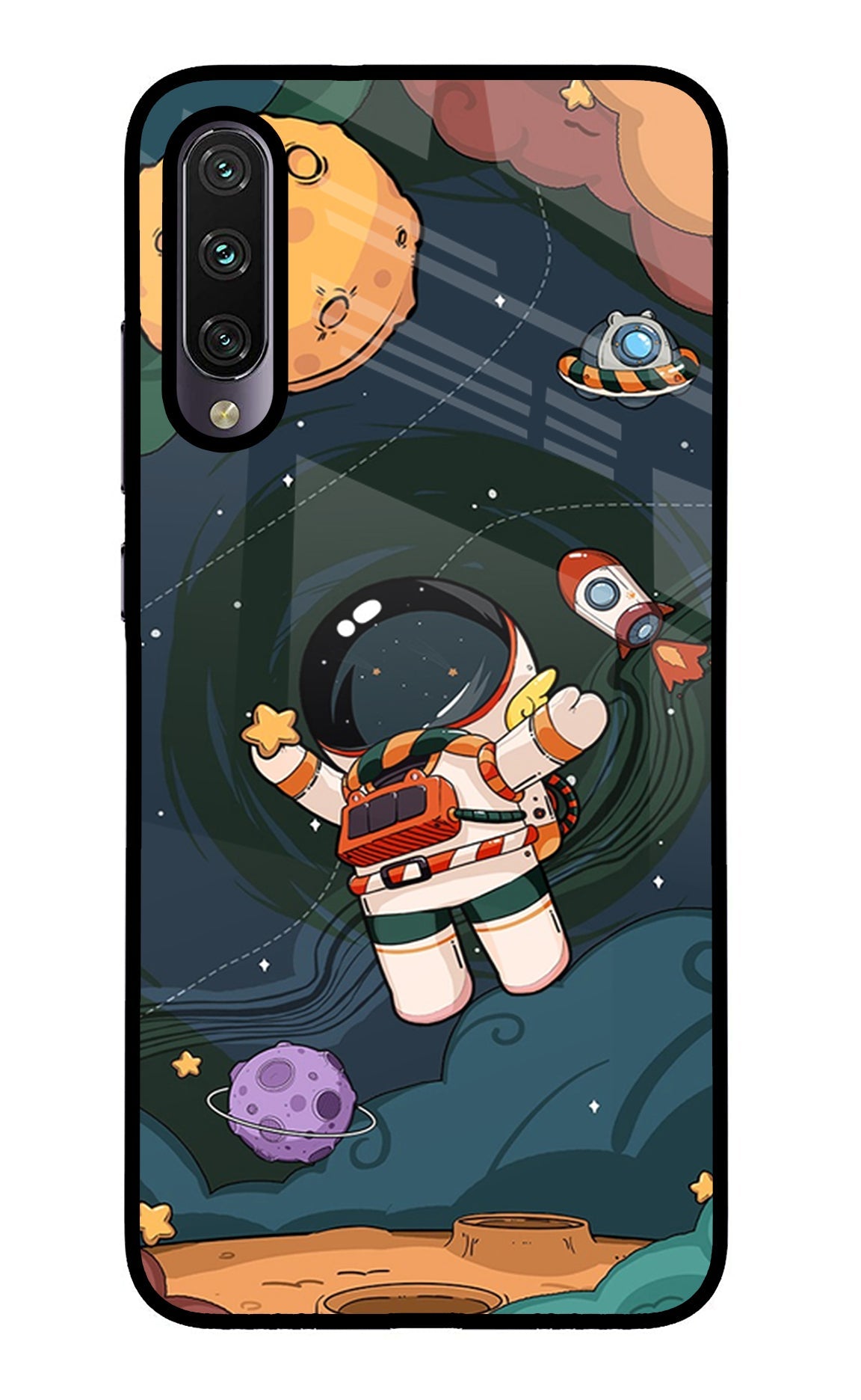 Cartoon Astronaut Mi A3 Back Cover