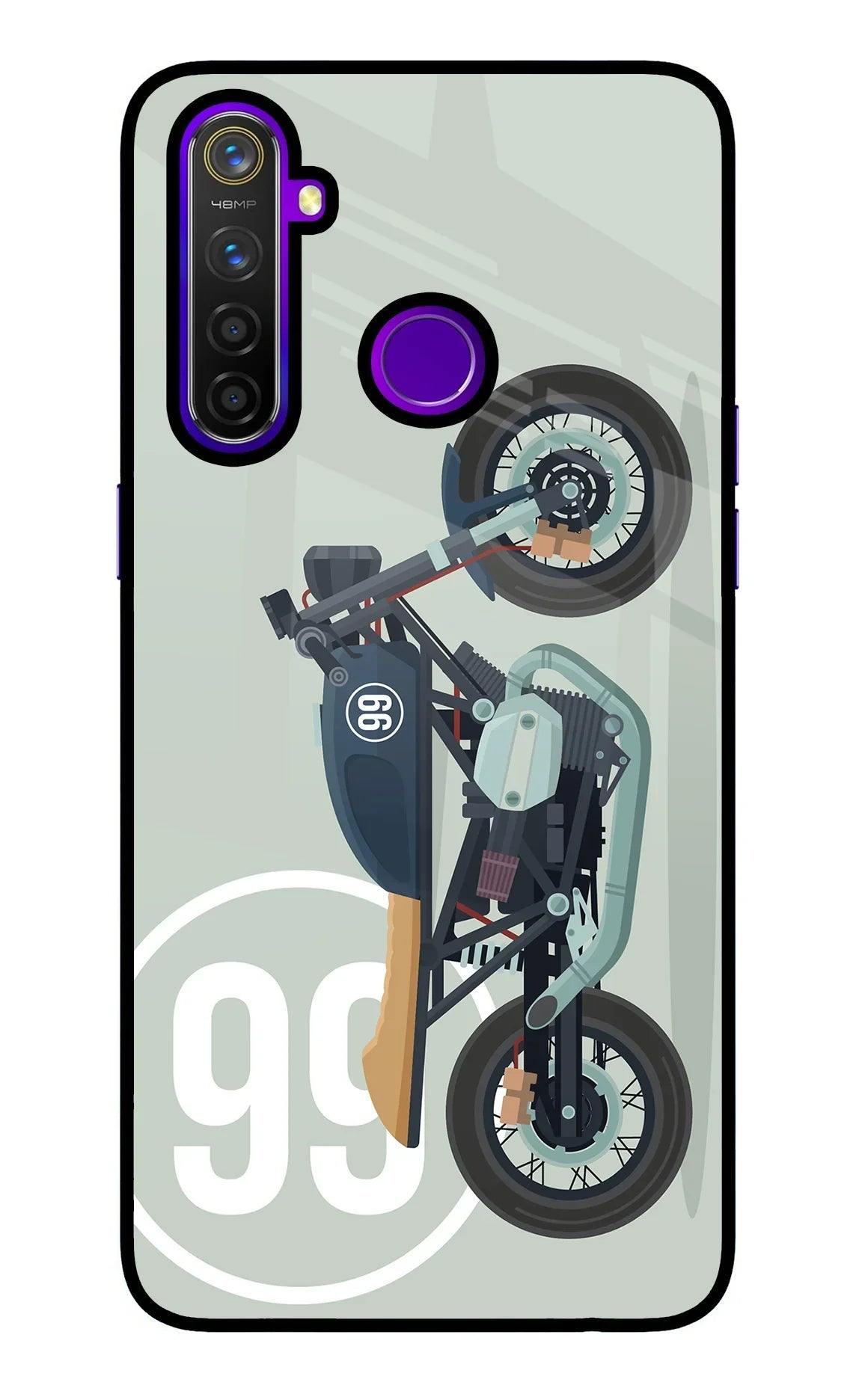 Classic Cafe Racer 99 Realme 5 Pro Glass Case