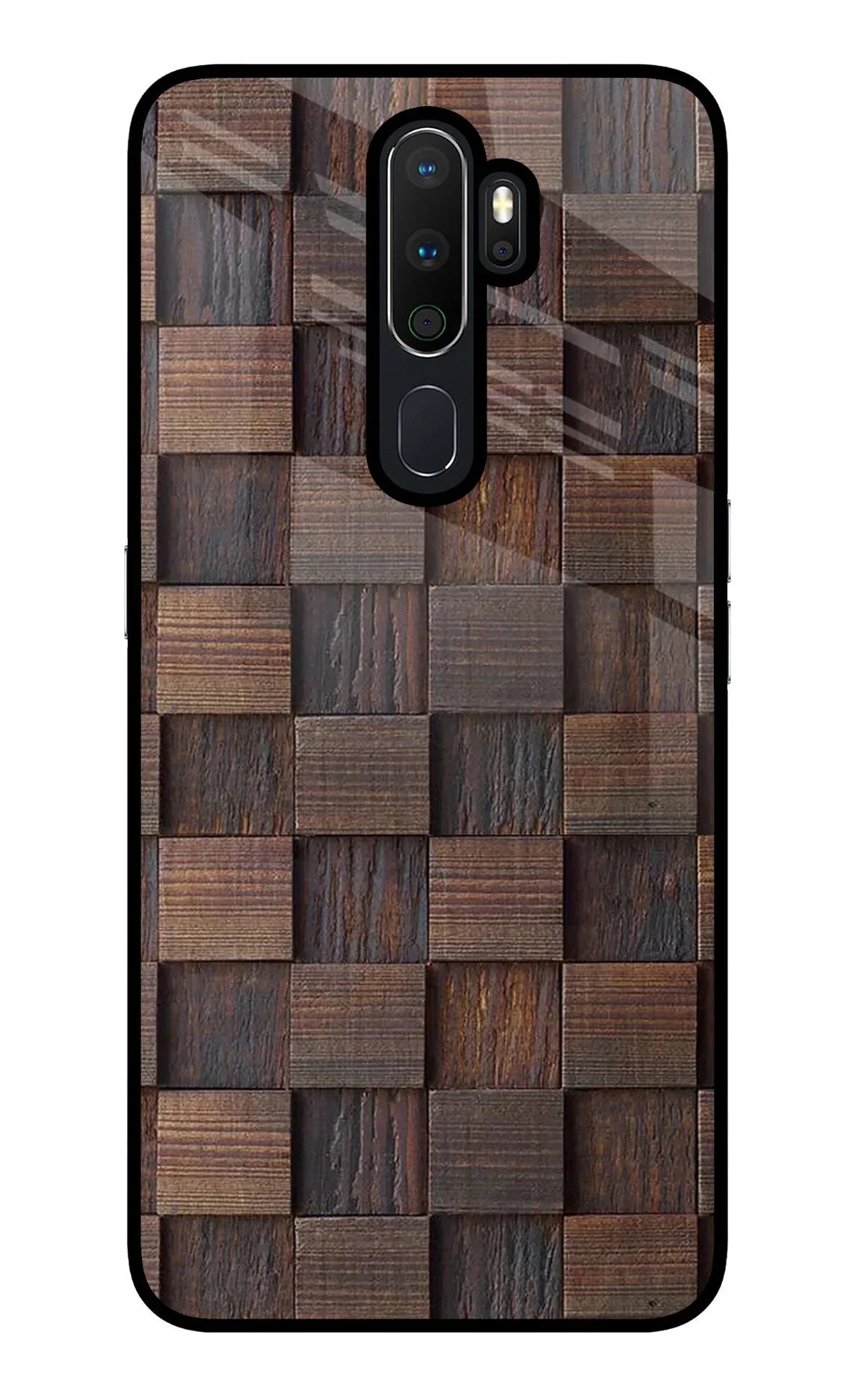 Wooden Cube Design Oppo A5 2020/A9 2020 Back Cover