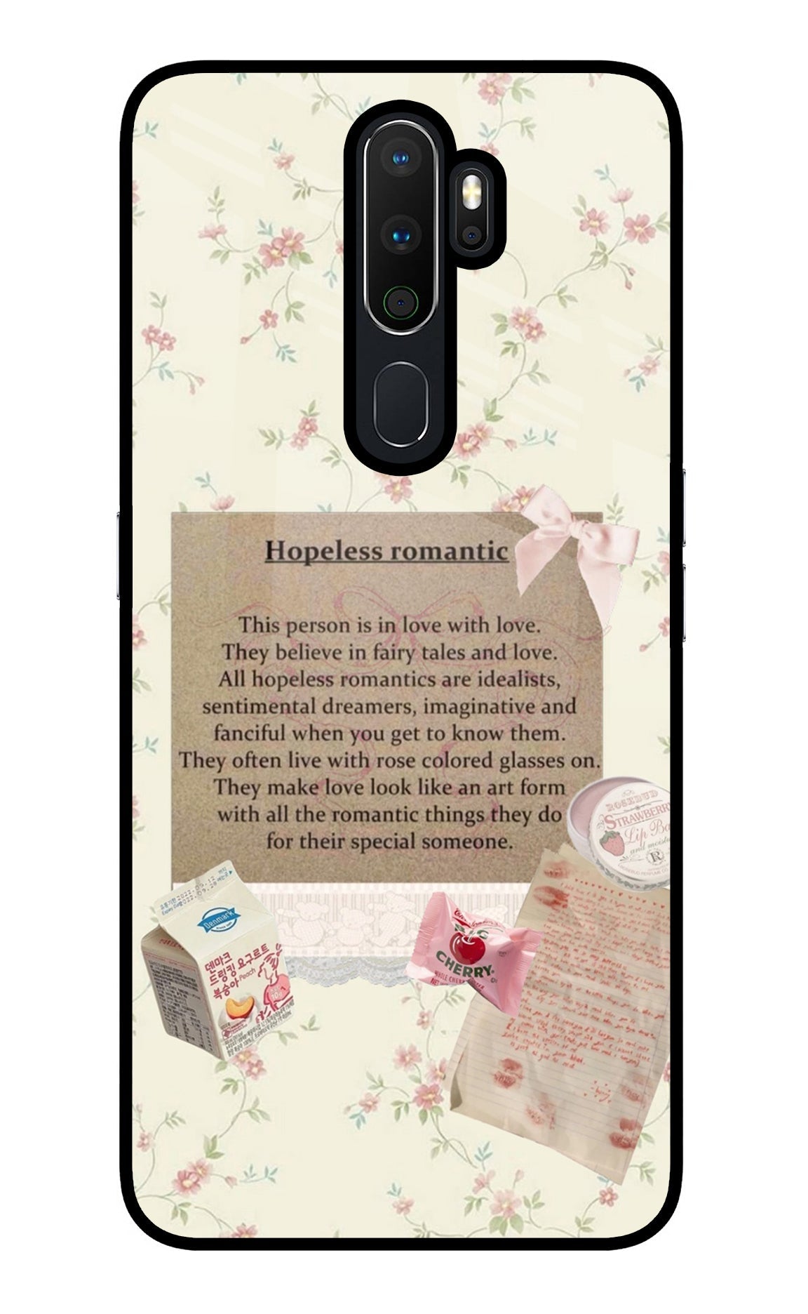 Hopeless Romantic Oppo A5 2020/A9 2020 Glass Case