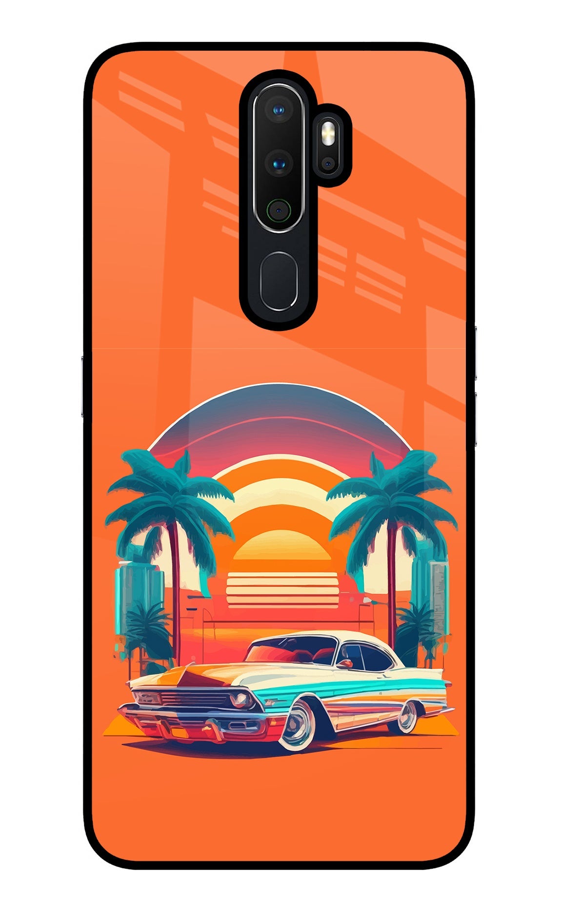 Palm Drive 80s Oppo A5 2020/A9 2020 Glass Case