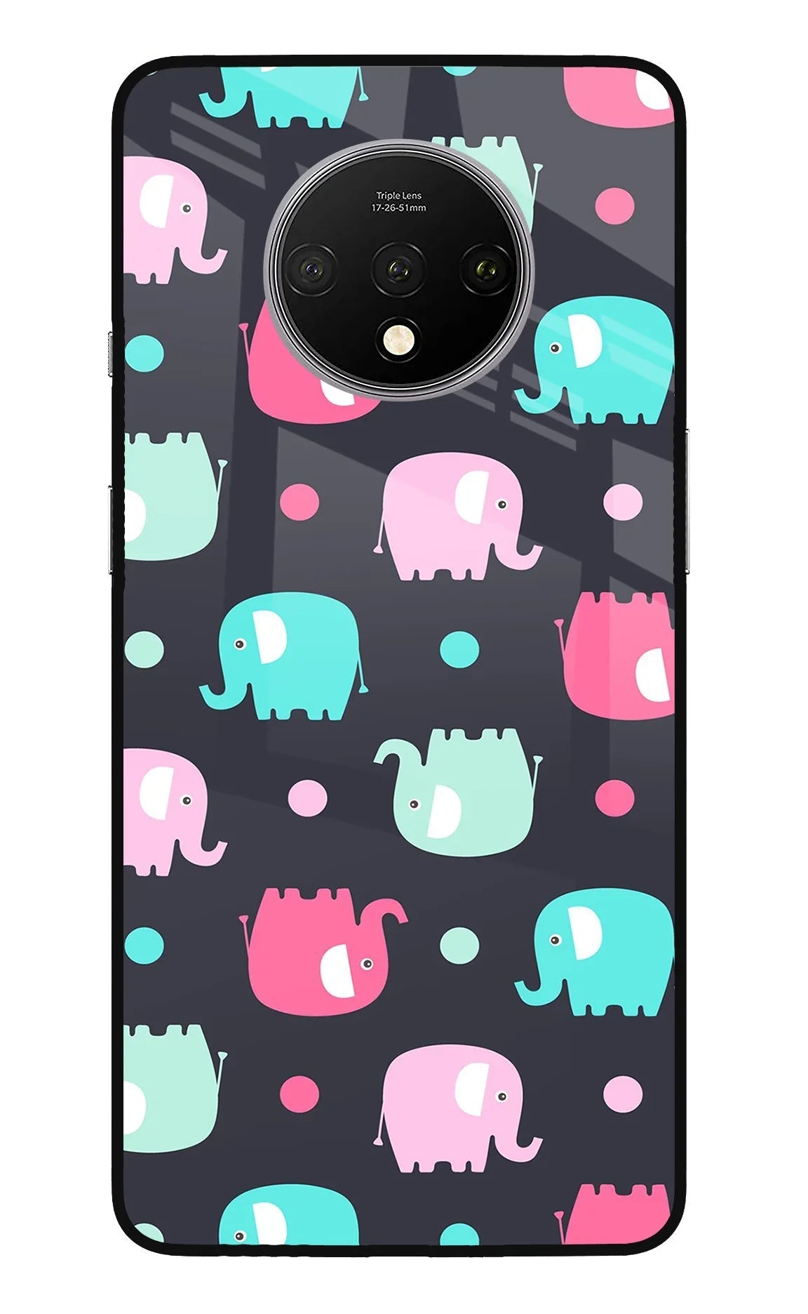 Elephants Oneplus 7T Back Cover