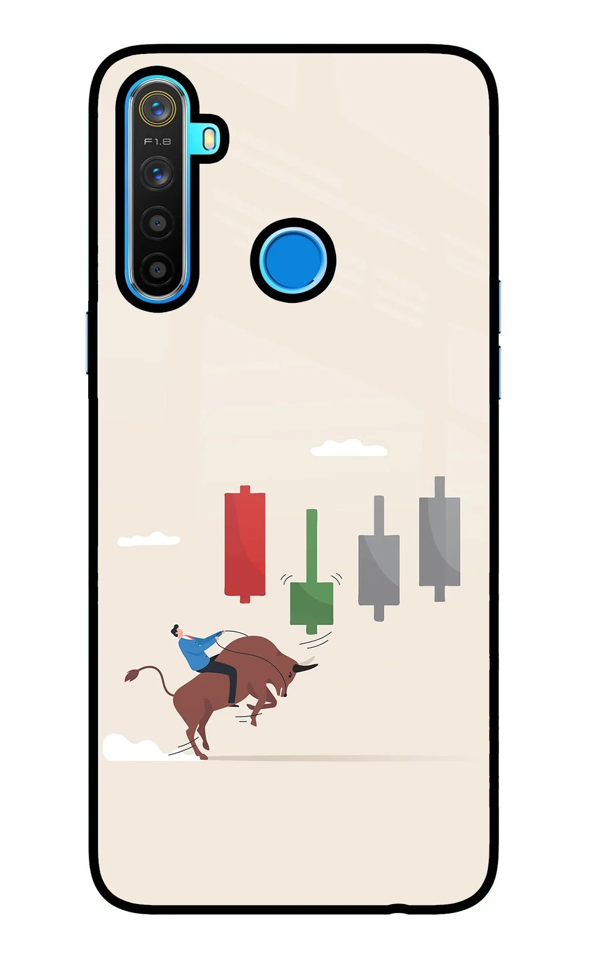 Bull Trading Momentum Realme 5/5i/5s Glass Case