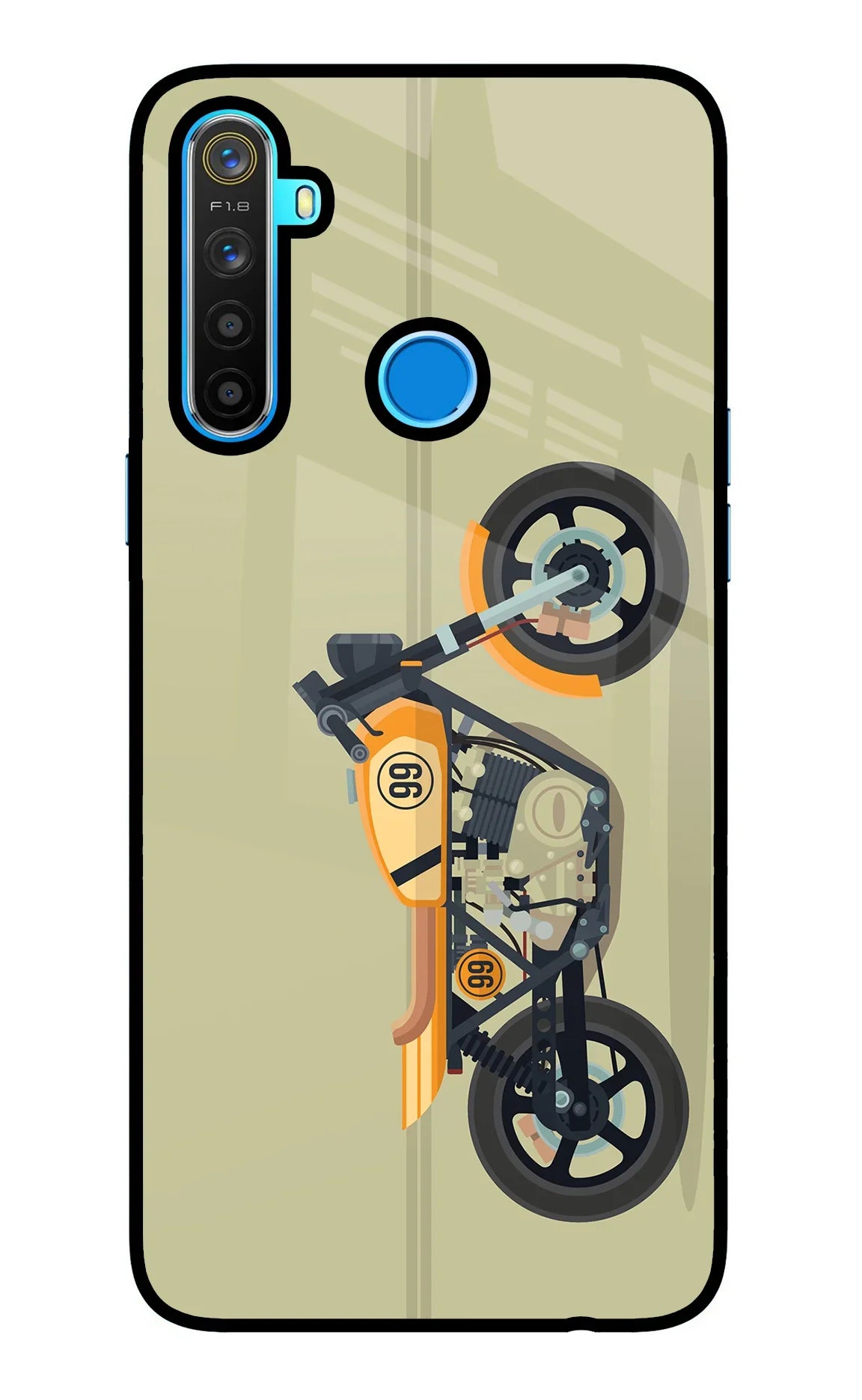 Vertical Speedster Realme 5/5i/5s Glass Case