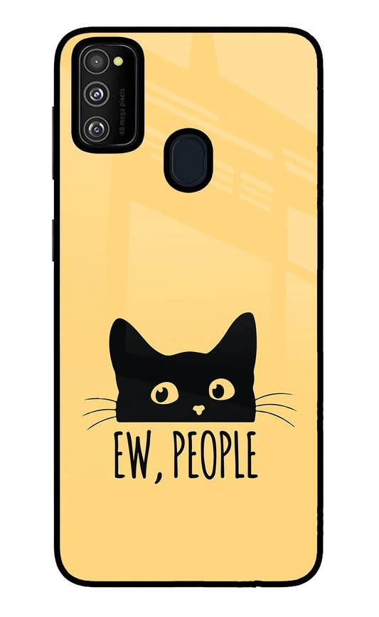 Ew People Catitude Samsung M30s Glass Case