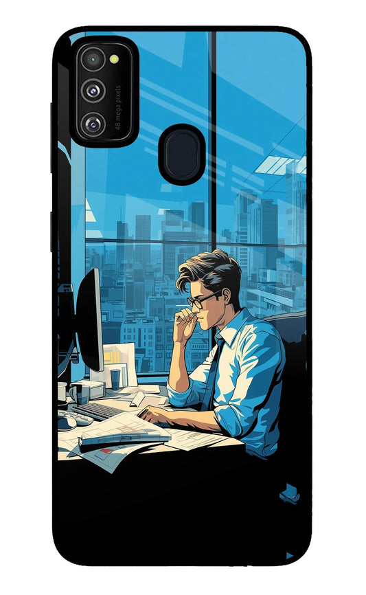Focused Hustler (AI Generated) Samsung M30s Glass Case