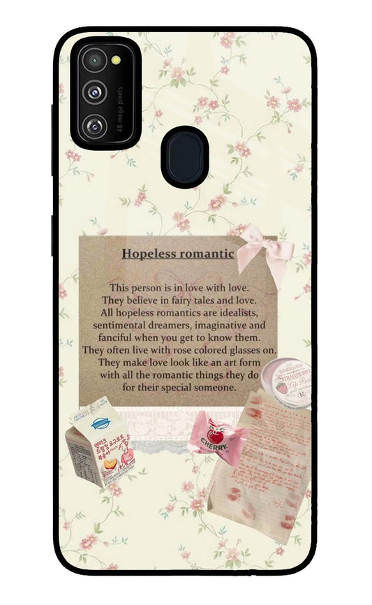 Hopeless Romantic Samsung M30s Glass Case