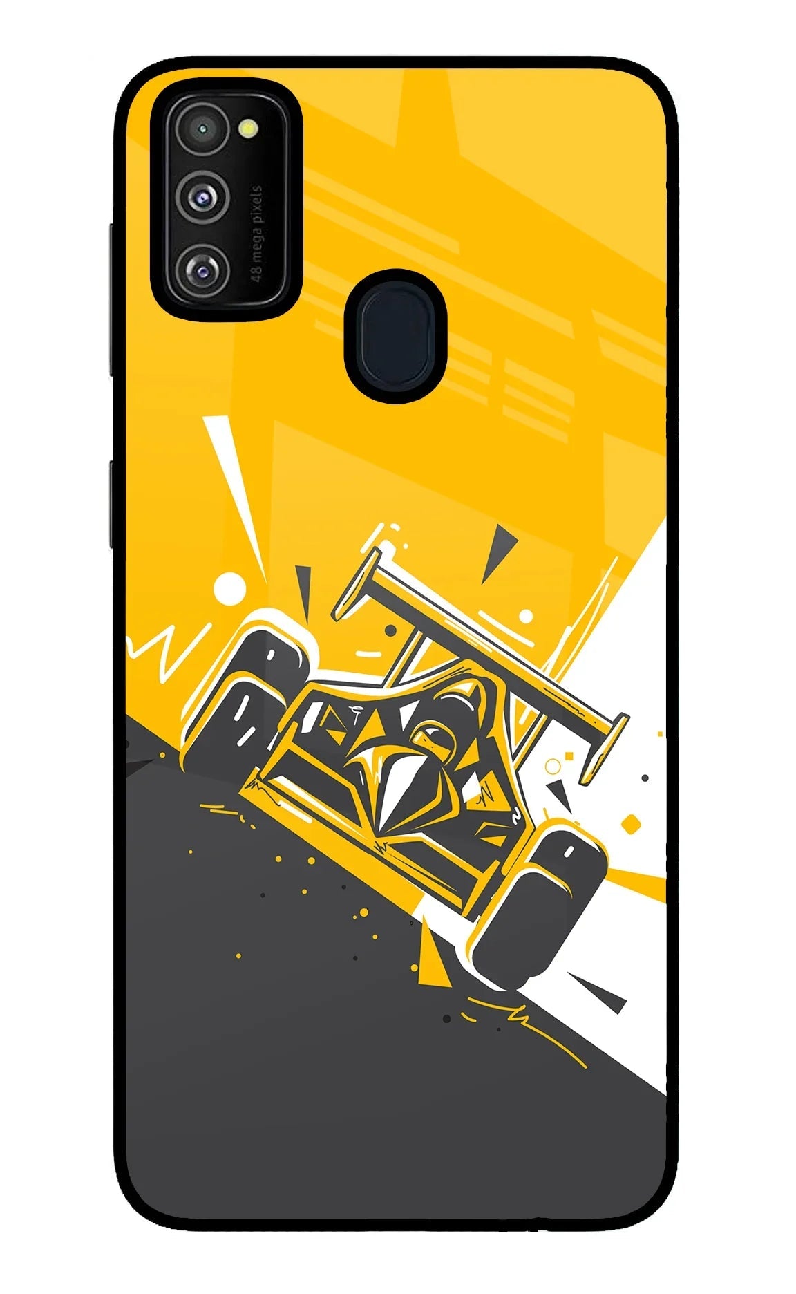 Track King Samsung M30s Glass Case