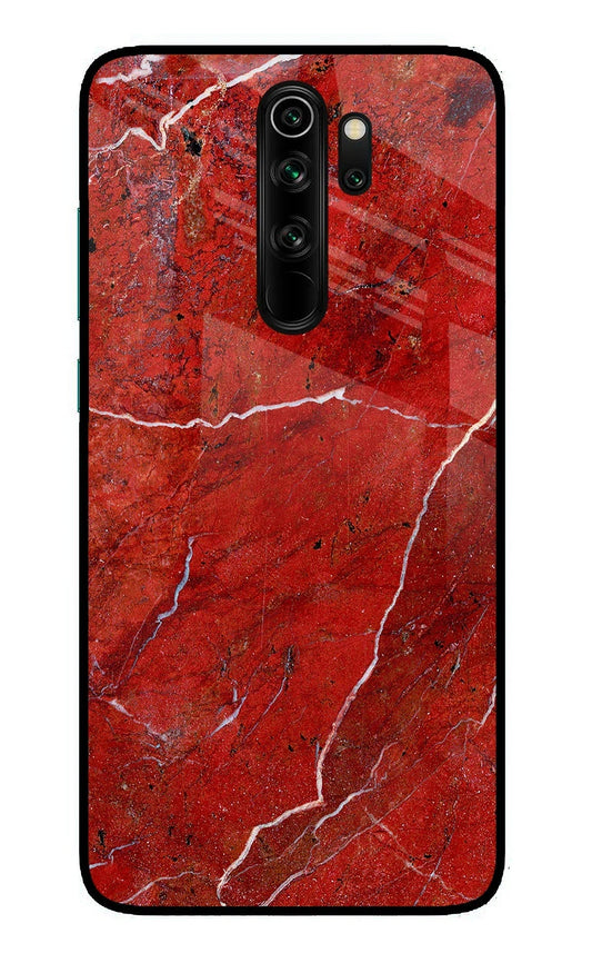 Red Marble Design Redmi Note 8 Pro Glass Case