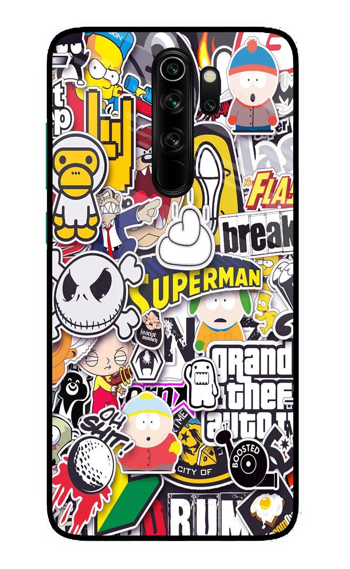 Sticker Bomb Redmi Note 8 Pro Back Cover