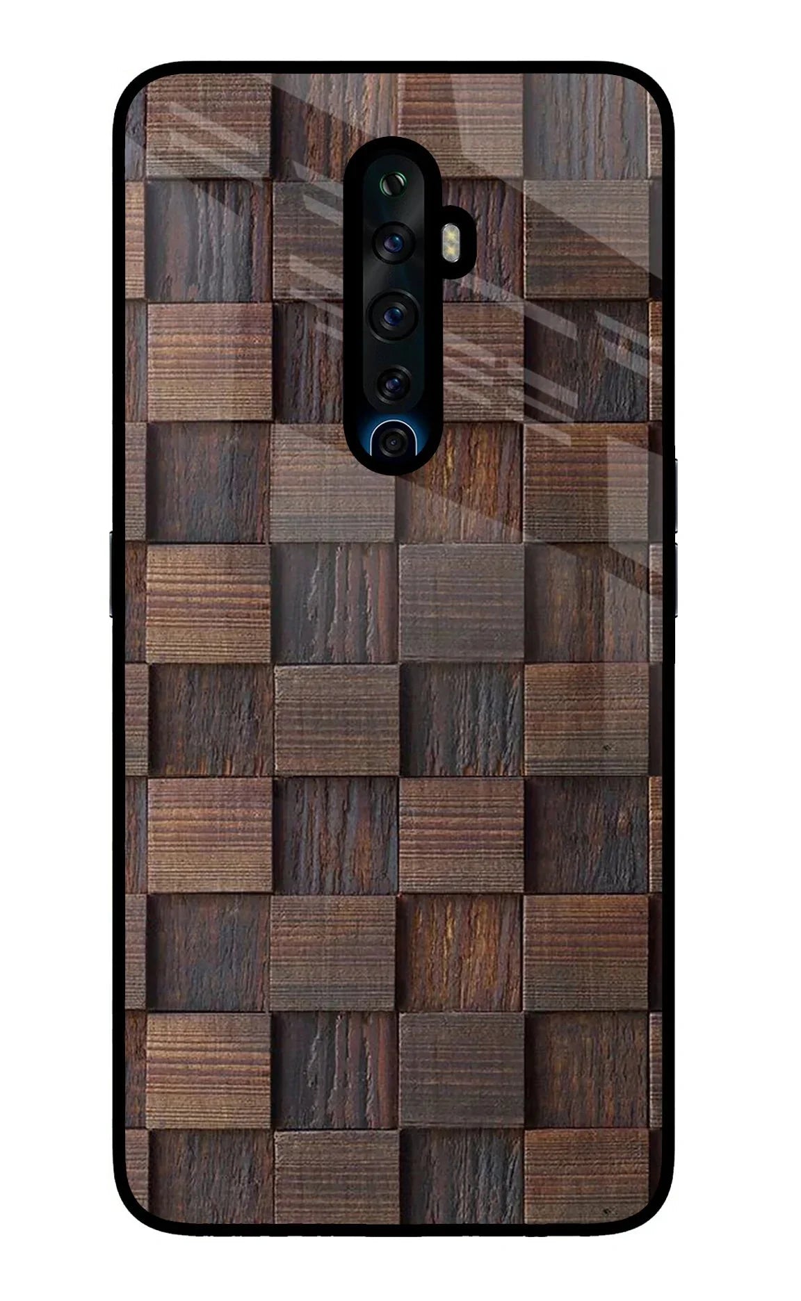 Wooden Cube Design Oppo Reno2 Z Back Cover