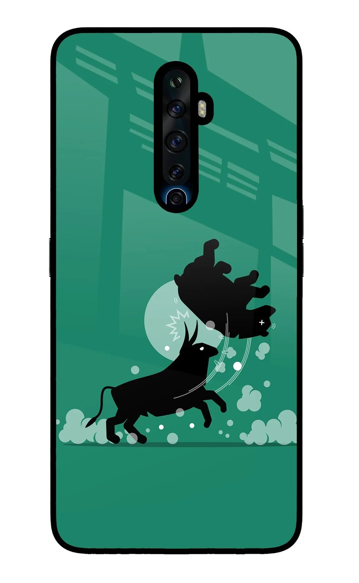 Bull Conqueror Oppo Reno2 Z Glass Case