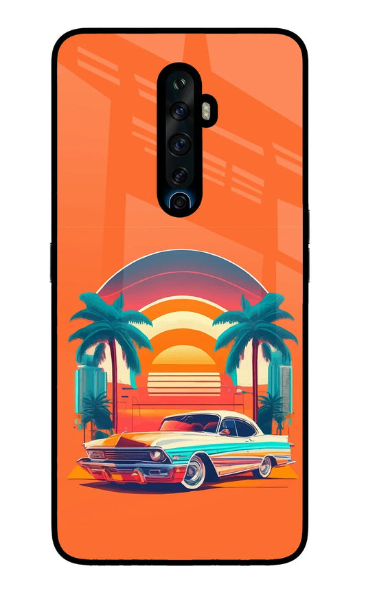 Palm Drive 80s Oppo Reno2 Z Glass Case