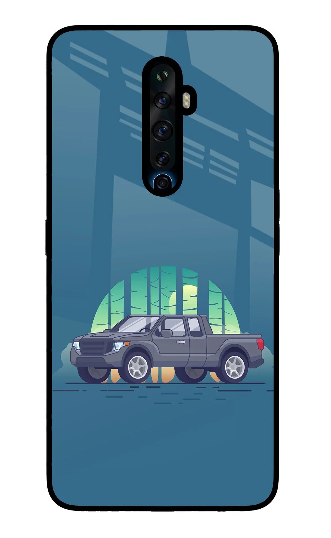 Retro Garage Vibe Oppo Reno2 Z Glass Case