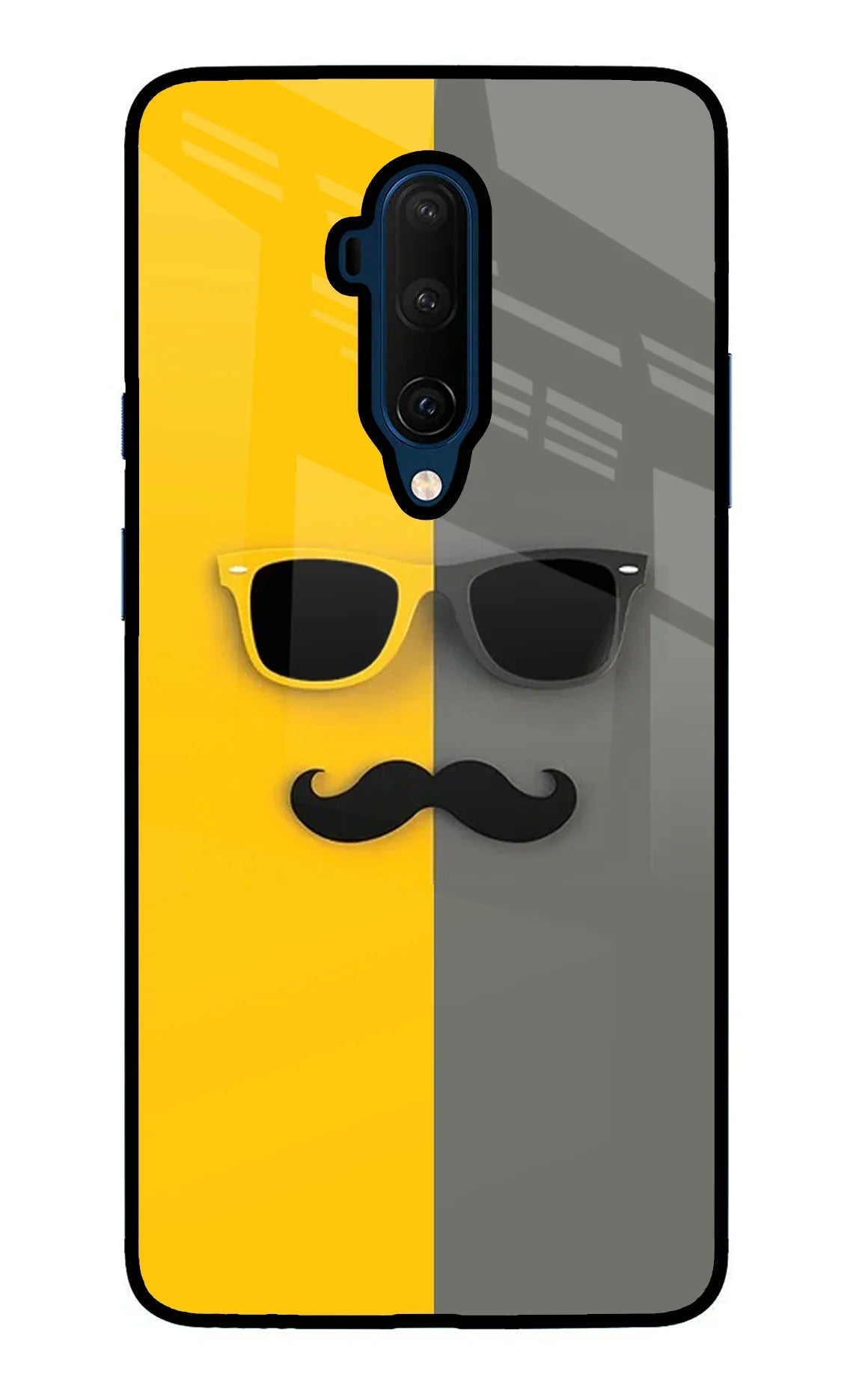 Sunglasses with Mustache Oneplus 7T Pro Back Cover
