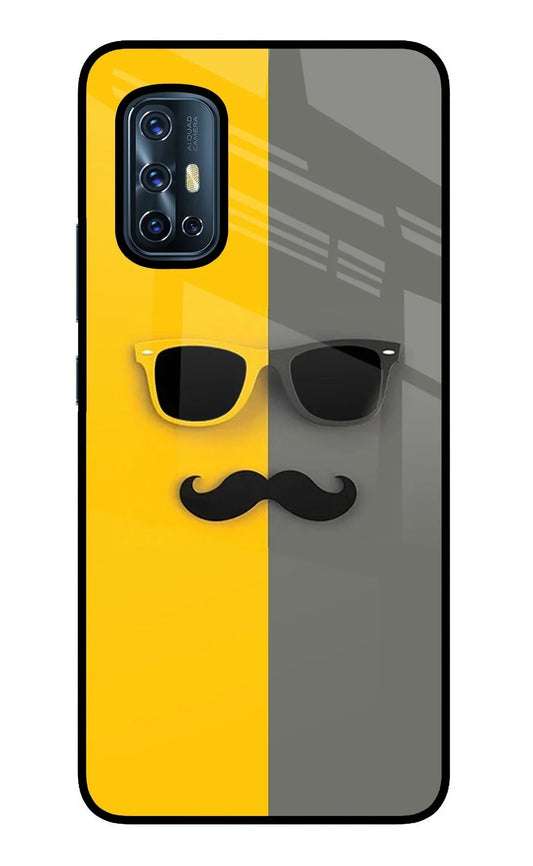 Sunglasses with Mustache Vivo V17 Back Cover