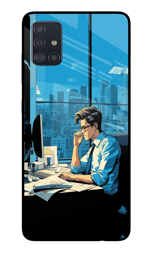 Focused Hustler (AI Generated) Samsung A51 Glass Case