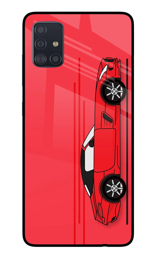 Red Velocity Samsung A51 Glass Case
