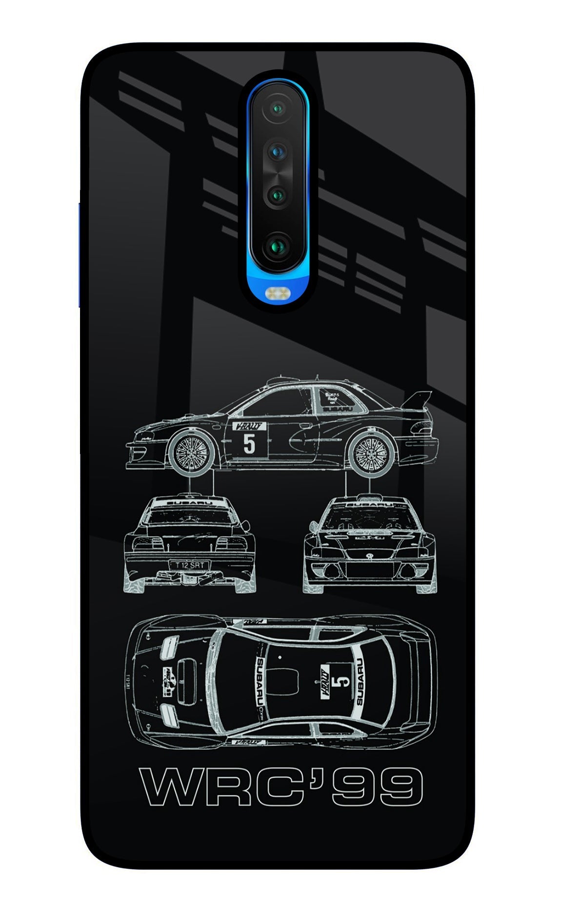 WRC'99 Poco X2 Glass Case