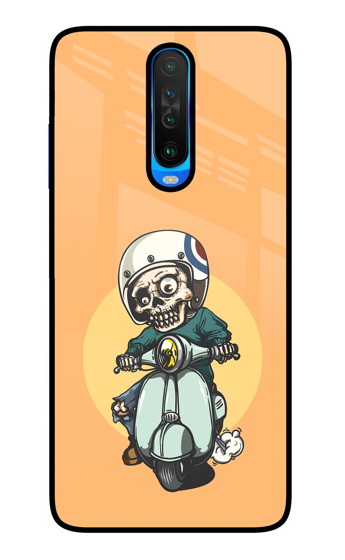 Undead Biker Poco X2 Glass Case
