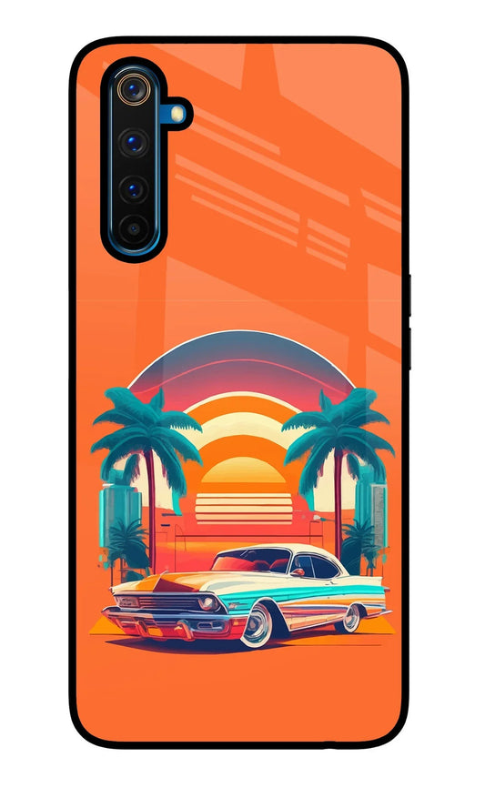 Palm Drive 80s Realme 6 Pro Glass Case