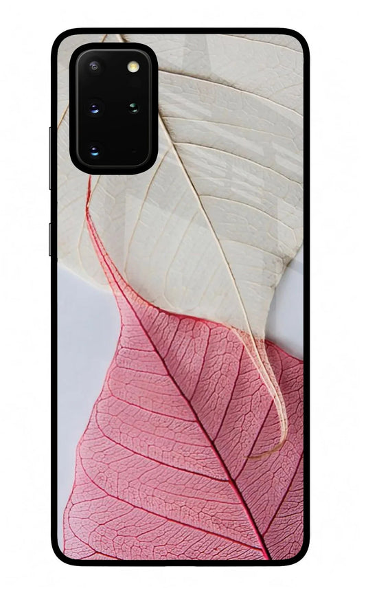 White Pink Leaf Samsung S20 Plus Back Cover