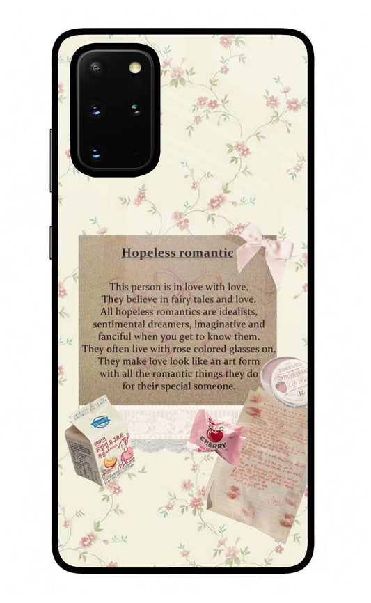 Hopeless Romantic Samsung S20 Plus Glass Case