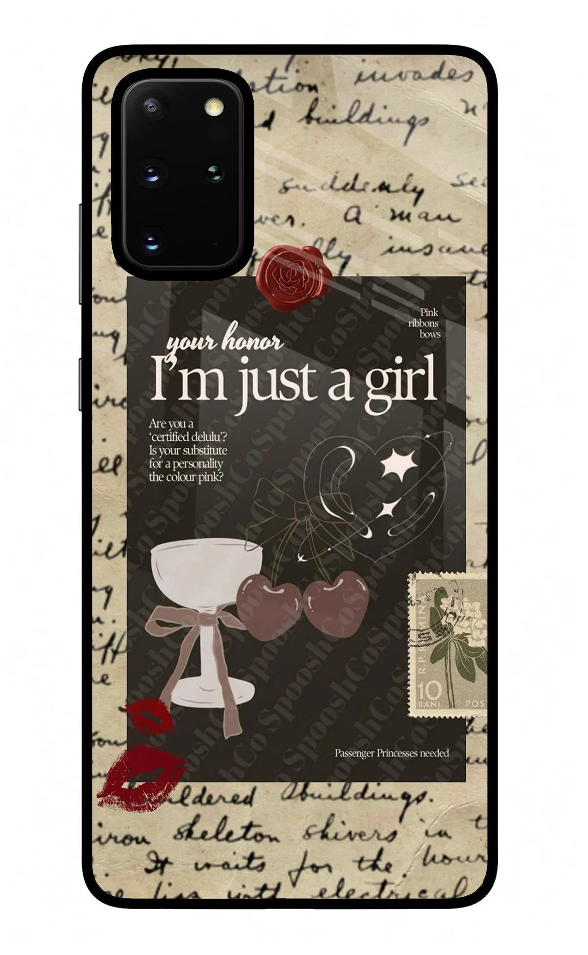 I am just a girl Samsung S20 Plus Glass Case