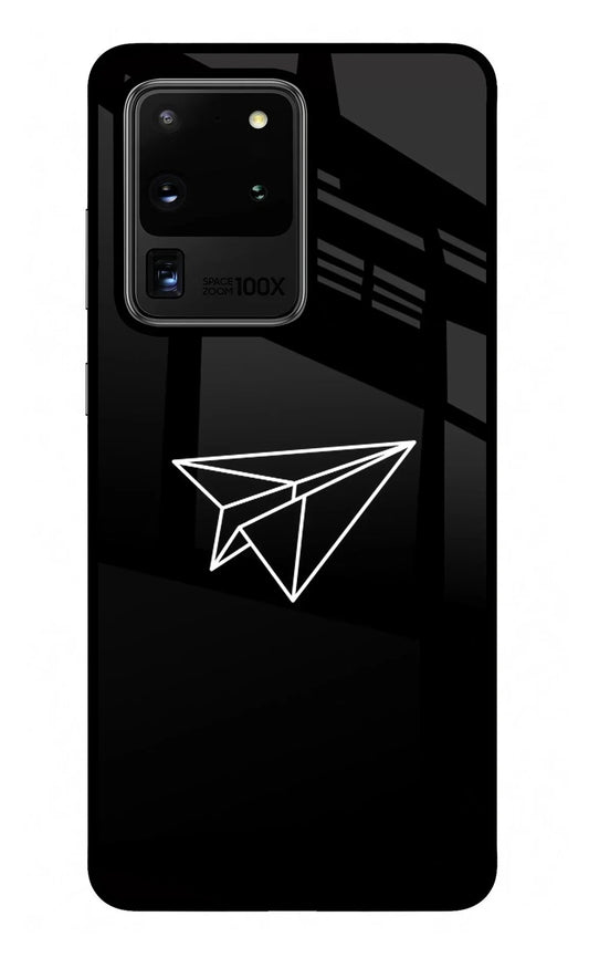 Paper Plane White Samsung S20 Ultra Back Cover