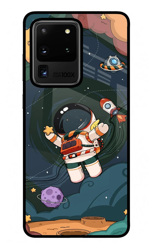 Cartoon Astronaut Samsung S20 Ultra Back Cover