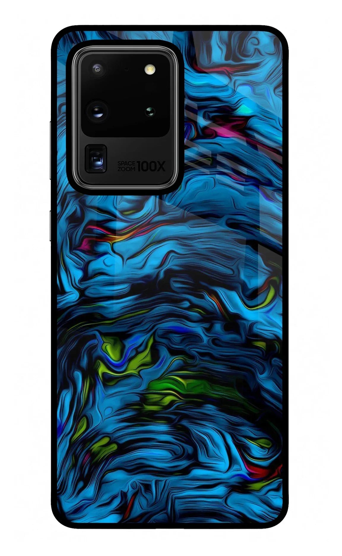 Dark Blue Abstract Samsung S20 Ultra Glass Case