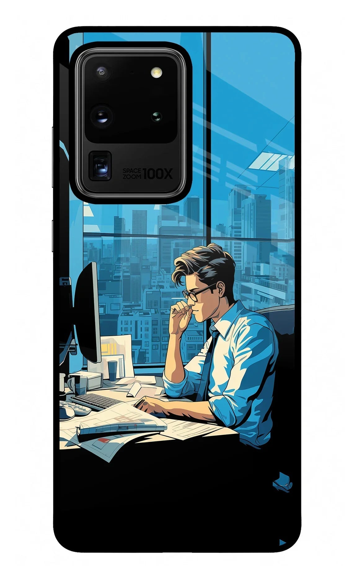 Focused Hustler (AI Generated) Samsung S20 Ultra Glass Case