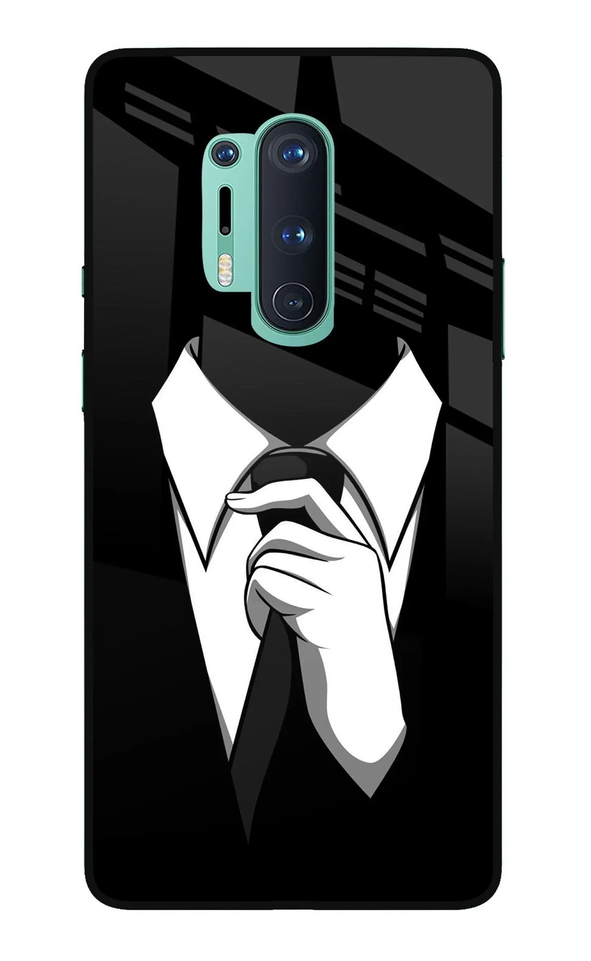 Black Tie Oneplus 8 Pro Back Cover